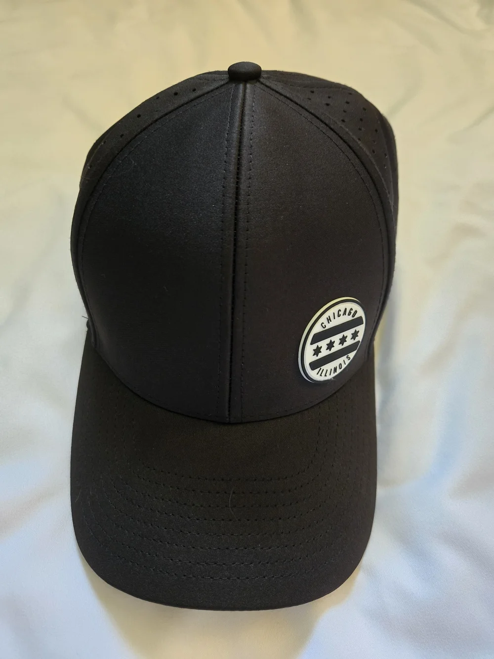 Chicago Illinois Patch Baseball Cap - Black